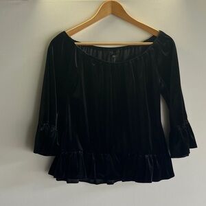 Sanctuary Black Velvet Blouse